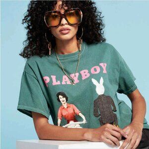 NWOT Playboy June 1959 Cover Green Stone-Washed T-Shirt